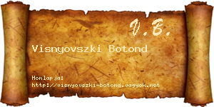 Visnyovszki Botond névjegykártya